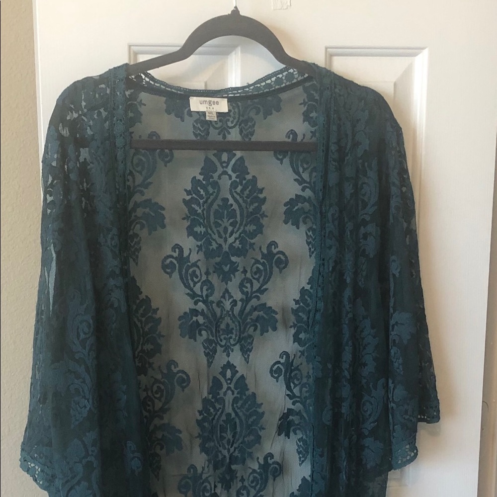 Teal umgee duster.
